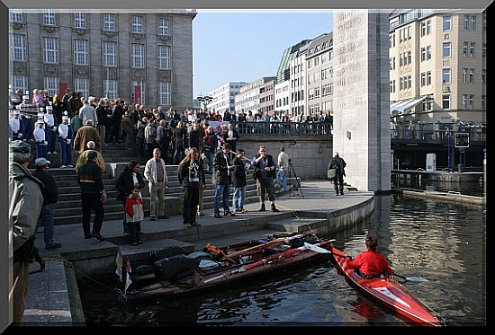 toller Empfang im Zielhafen Hamburg 14.10.2005